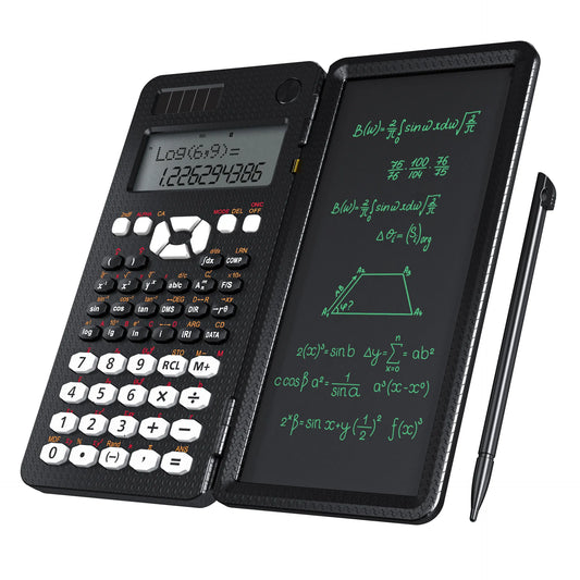 Scientific Calculator with Writing Tablet 991MS 349 Functions Engineering Financial Calculator for School Students Office Solar